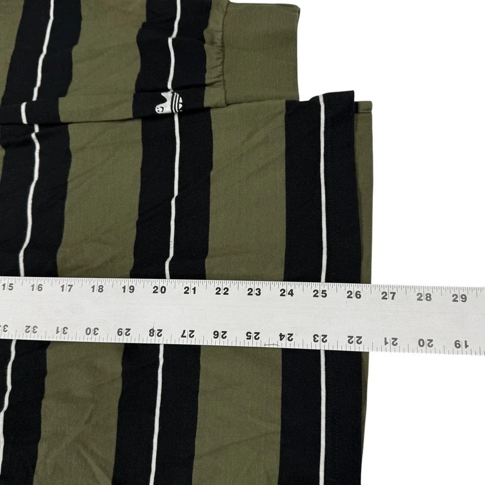 Adidas Skateboarding Shmoofoil Rugby Shirt Men L Rugby Striped Quarter Zip Green
